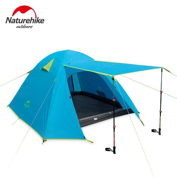 

naturehike upgraded p series upf:50+ uv protection sunscreen waterproof ultralight 2 persons outdoor tent for hiking camping tents and shelt