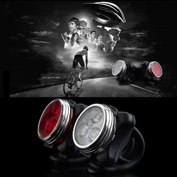 

bike lights cycling 3 led head front with usb rechargeable tail clip light bicycle lamp outdoor accessories 4 modes