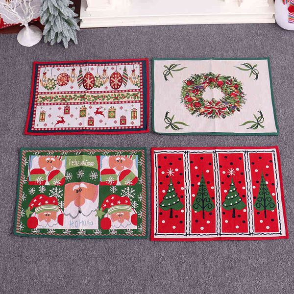 

christmas new decoration rubber knitted floor mat foot door