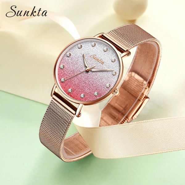 

wristwatches women watches casual fashion watch ladies mesh belt waterproof clock wife woman gift wristwatch, Slivery;brown