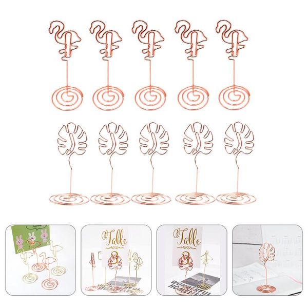 

craft tools 1 set 10pcs monstera flamingo shaped design memo clips table place name cards