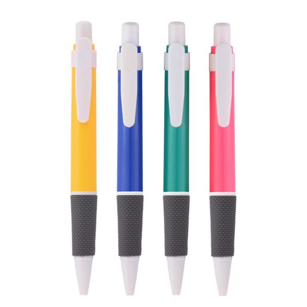 Красочные пластиковые прессы шариковые ручки мода прочные 1.0 мм студенты ручка школьные офисные поставки рекламы настраивание промышленного бизнеса