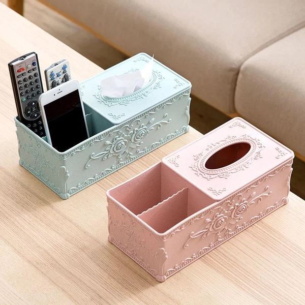 

tissue boxes & napkins box cover home car desk organizer remote control holder makeup cosmetic storage napkin paper container
