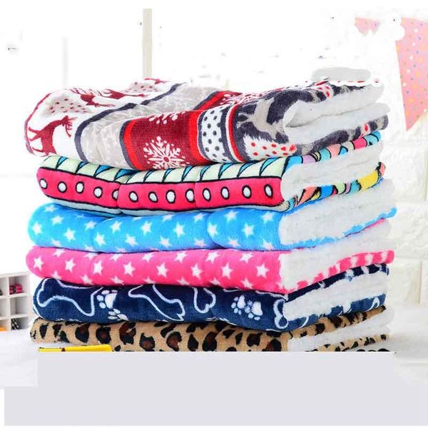 

kennels & pens mattress for dogs warm blanket small pet house cat couches winter bed mat print puppy
