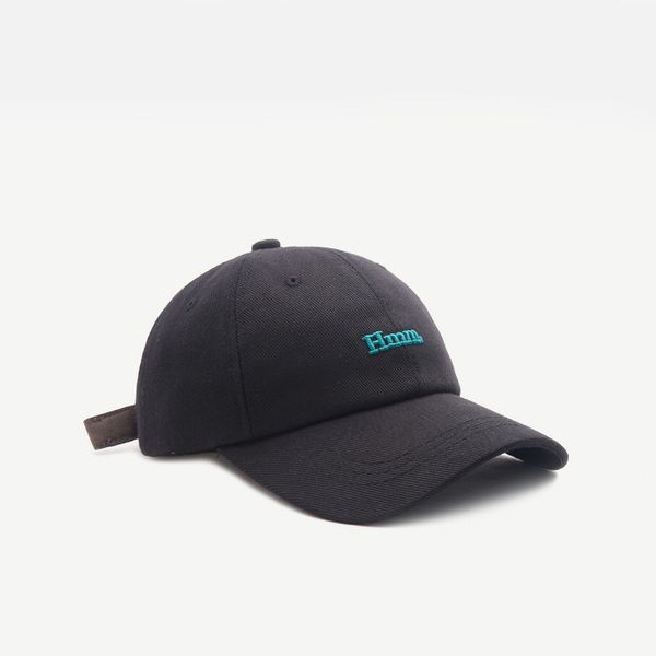 

usa three dimensional embroidery letters soft baseball female autumn winter versatile big face thin cap male personality trend, Black;white