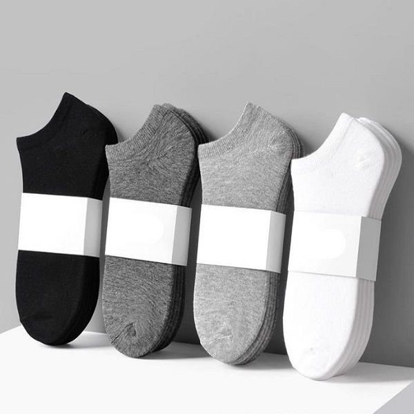 

socks & hosiery 10 pairs and 5 women breathable sports solid color boat comfortable cotton ankle white black, Black;white