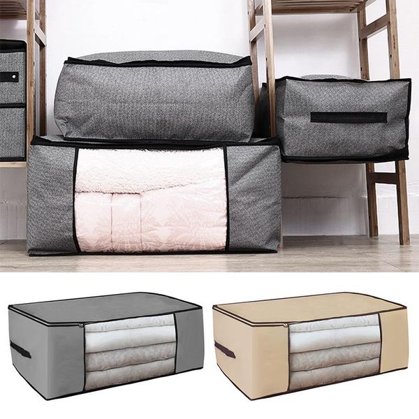 

storage bags bag for clothes blanket portable non-woven folding pillow quilt box organizer 1pc