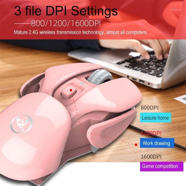 

rechargeable 2.4g wireless mouse metal noiseless silent click optical for pc built-in battery 1600 dpi1