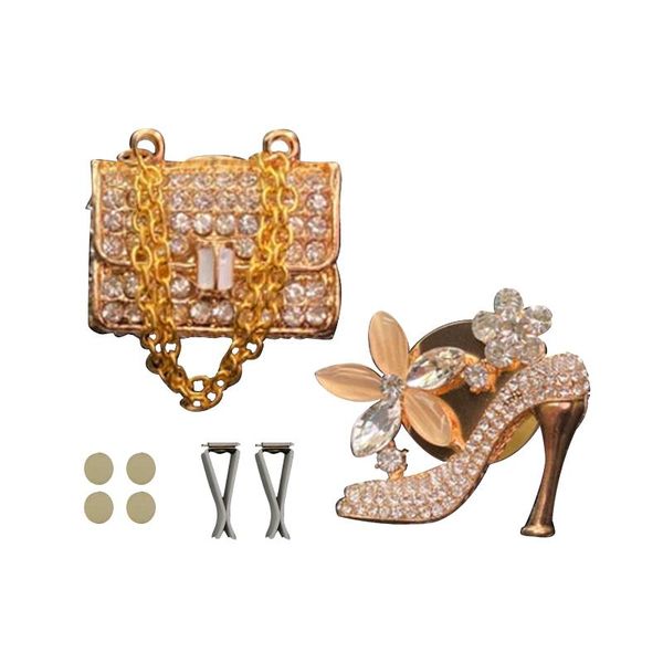 

car air freshener women fashion bag glam bling charm crystal high heel gift easy install durable interior decor craft