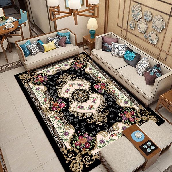 

carpets fashion american persian carpet retro geometry red flower design living room bedroom hall vintage coffee table office floor mat
