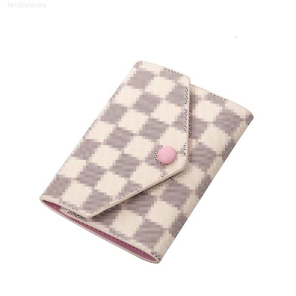 

wallet women's short printed 2021 zero thin buckle mini lattice, Red;black
