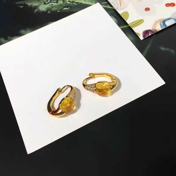 

brand candy color fashion jewelry for women water drop colorful crystal earrings cute sweet jelly earrings silver color jewelry, Golden;silver
