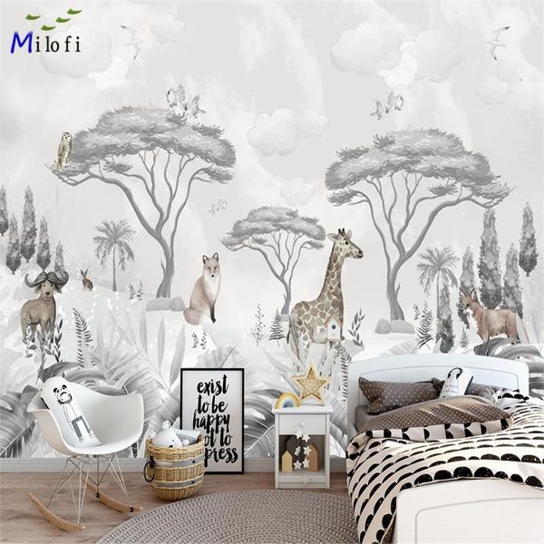 

wallpapers milofi customized 3d tropical rainforest animal european and american wallpaper living room bedroom non-woven mural