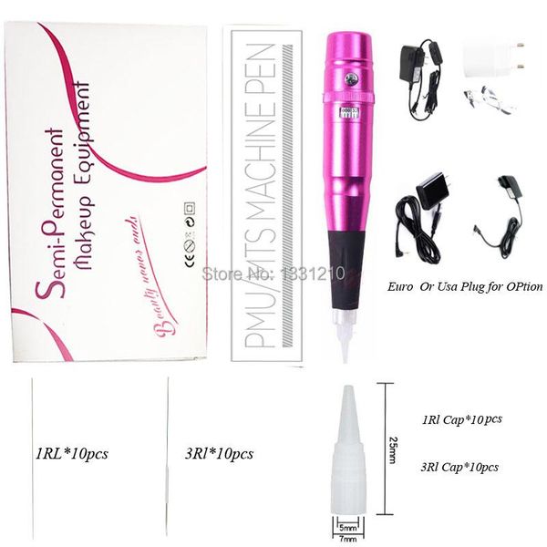 

tattoo guns kits kit 5 universal dermograph with 50 micropigmentation needles +50 caps swiss queit motor tatoo machine
