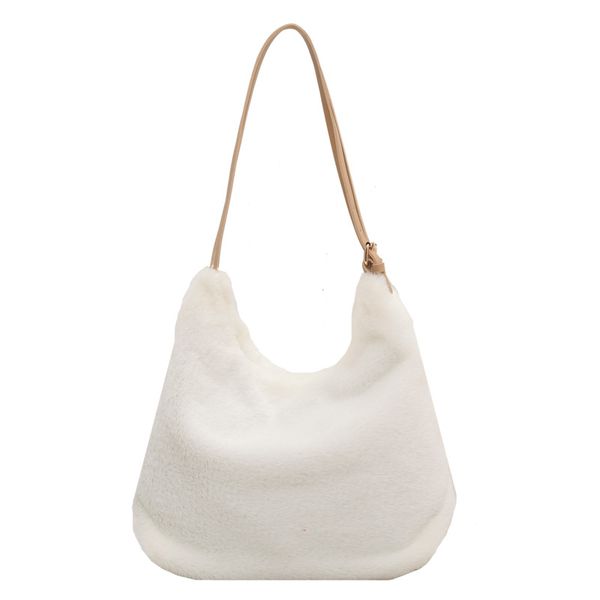 

3pcs shopping bags women plush large capacity cross hasp shoulder bag mix color