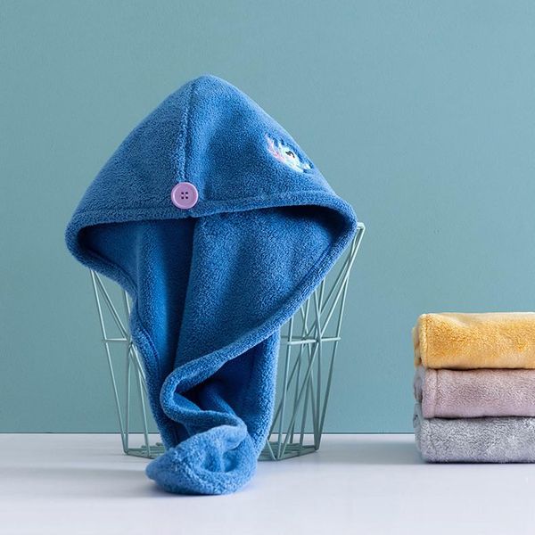 

towel microfiber hair turban shower cap quickly dry hat wrapped bathing wash bathroom accessorie*