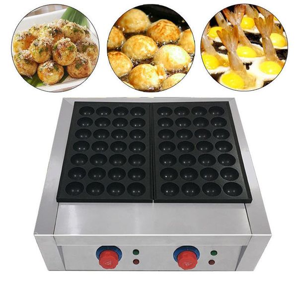

bread makers 56 holes 4cm small balls machine commercial electric fish ball furnace double aluminum plate mold baking tray bakery snack make