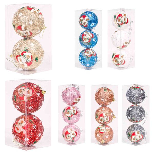 

tree ornament party decorate christmas pendant, sequin print 8cm foam ball