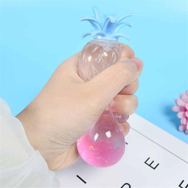 

factory outlet christmas decoration pineapple vent finger toys decompression toy squeeze grape balls gold powder water ball small tpr novelt