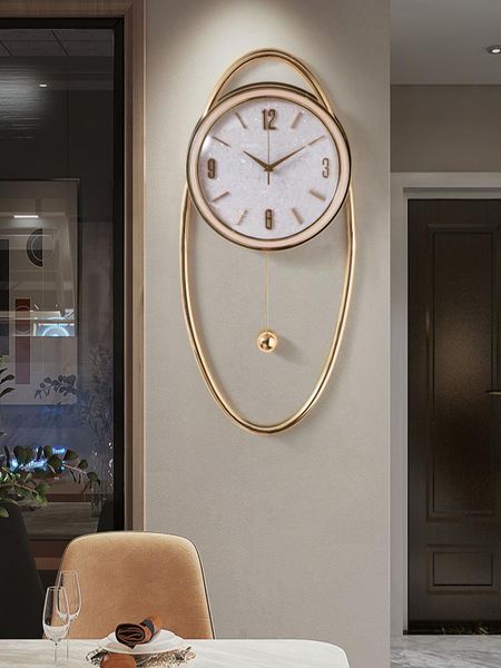 

wall clocks luxury pendulum clock living room silent large modern design minimalist reloj de pared decor ll50wc