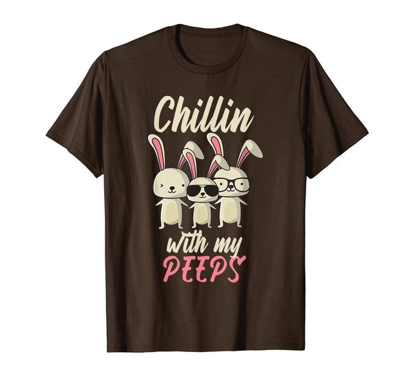 

Chillin' With My Peeps Funny Easter Bunny Rabbit T-Shirt, Mainly pictures
