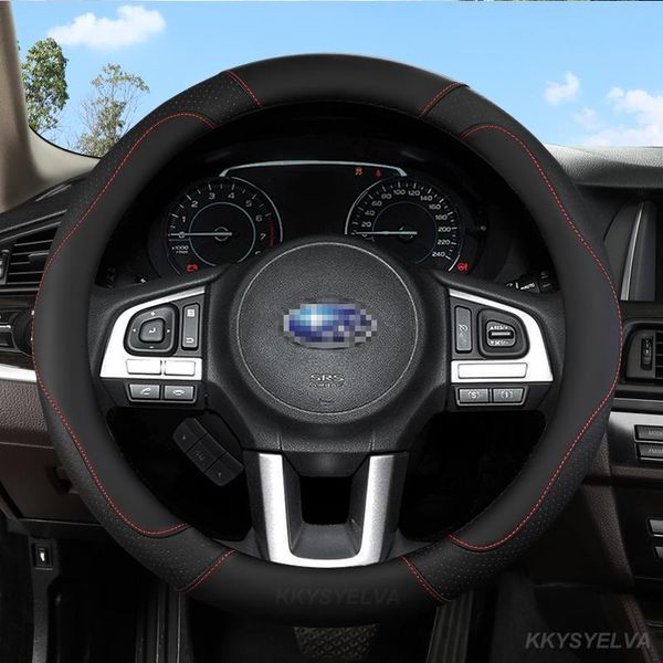 

steering wheel covers pu leather 38cm car cover anti-slip for forester legacy xv brz wrx auto accessories