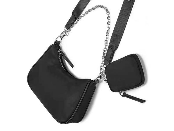 

retro fashion brand chain shoulder bags nylon handbag selling wallet lady messenger pocket hobo 2-piece set coin purse handbags fast deliver