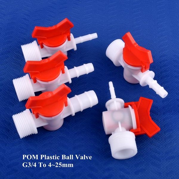 

watering equipments 1~50pcs g3/4" to 4~25mm pom ball valve drip irrigation system hose joint aquarium tank air pump water circulation