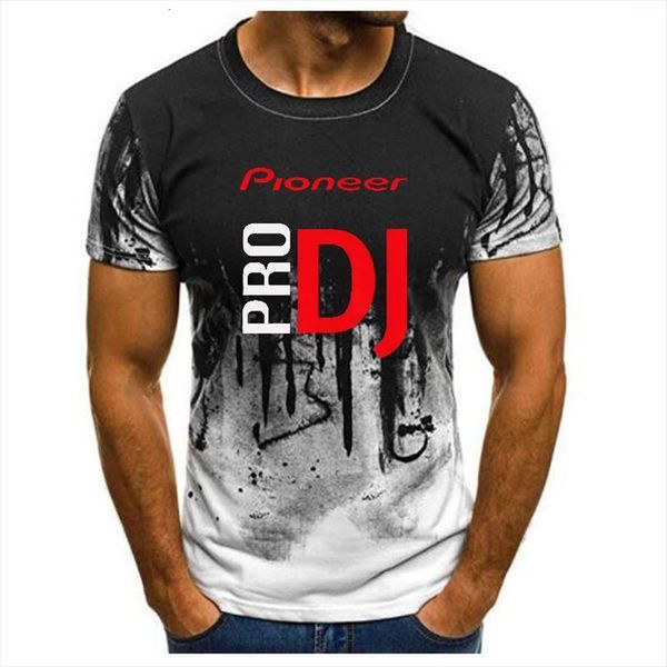 

dj style pioneer o neck men t shirt summer fashion camouflage tees large size sports fitness, White;black