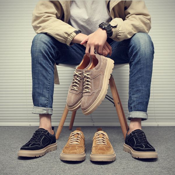 

dress shoes straight shoes men's leather autumn low fashion tooling 7008 2xti, Black