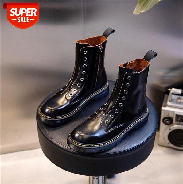 

martin boots women british style retro short casual mid-tube leather women's shoes trend #eo7v