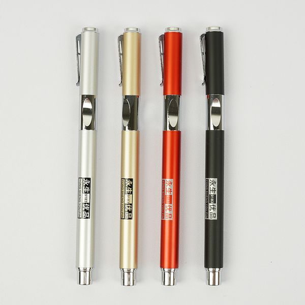 

fountain pen yongsheng premium 9183 office business 0.5mm bright pointed four-color metal calligraphy can be engraved