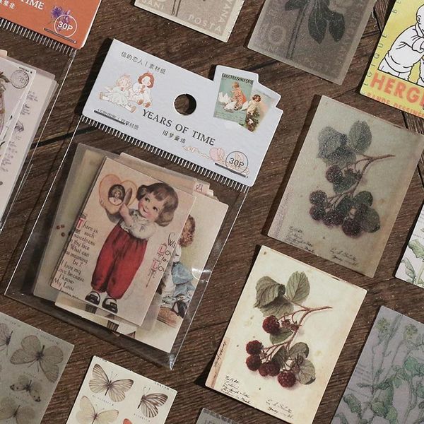 

retro fairy tale paper card flower stamp material junk journal planner scrapbooking vintage decorative diy craft other arts and crafts