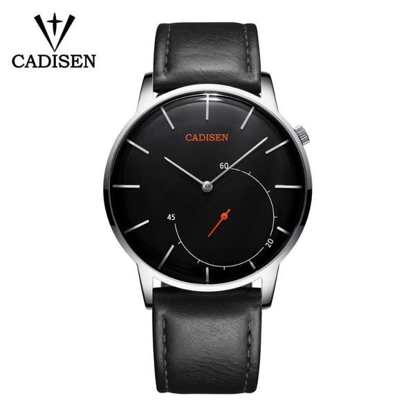 

wristwatches cadisen ultra-thin business men casual fashion quartz watches waterproof sports watch man luxury relogio masculino, Slivery;brown