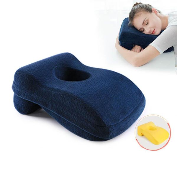 

pillow cervical memory foam noon nap for office school cushion slow rebound breathable with hole lumbar support chair