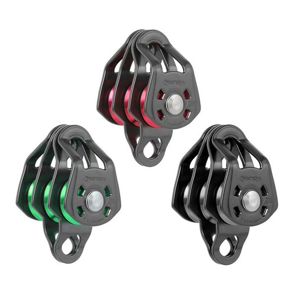 

cords, slings and webbing 22kn zip line pulley tandem speed climbing aluminum alloy mountaineering buckle carabiner for tree arborist riggin