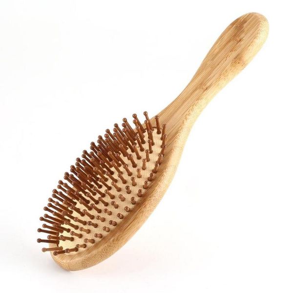 

hair brushes comb bamboo airbag massage combs carbonized solid wood cushion anti-static brush travel, Silver