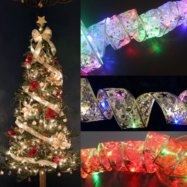 

christmas decorations lights string elk led ribbon xmas tree ornaments bows