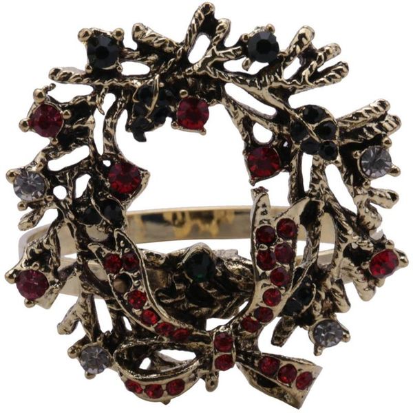 

napkin rings 6pcs christmas wreath metal buckle holder circle el restaurant wedding party dinner table d