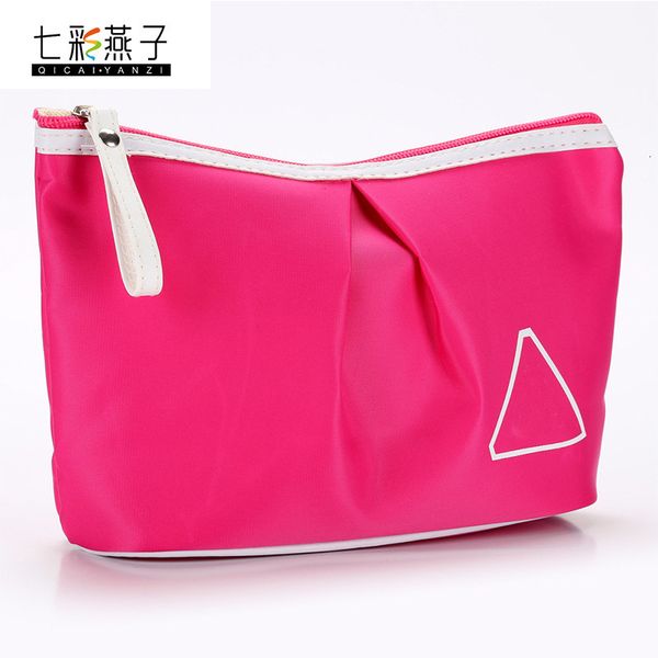 

cosmetic bag korean pure color nylon handbag women's