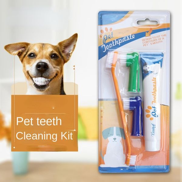 

pet toothpaste set dog toothpaste set dog supplies oral cleaning care pet supplies toothbrush set(the logistics price pls contact us)