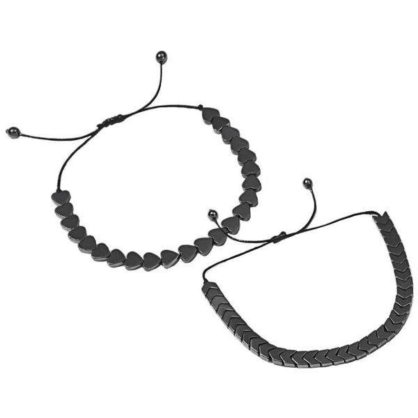 

charm bracelets black gallstone natural hematite adjustable energy beads matte gift stretch beaded for mens women teen men, Golden;silver