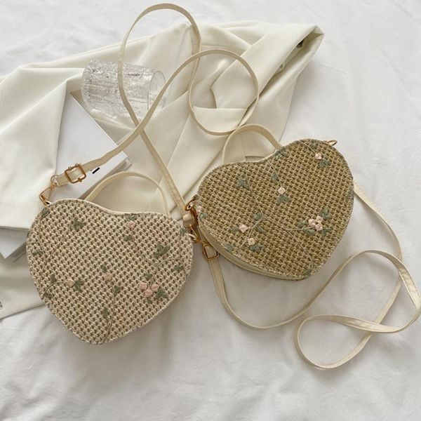 

evening bags summer vintage bag woven flower lace crossbody women beach heart shoulder retro female travel small subaxillary
