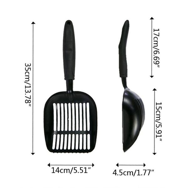 

solid aluminum cat litter shovel with long handle (1pc) w0yc grooming