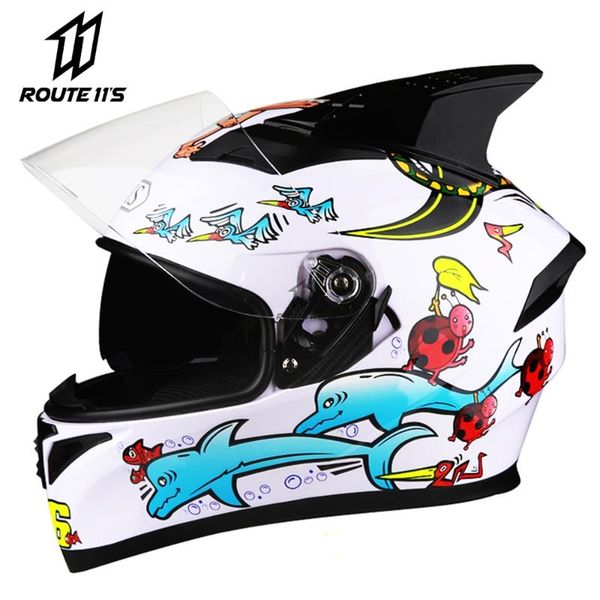 

motorcycle helmets helmet men and women capacete de motoabs full rider head moto casque dual lens dot