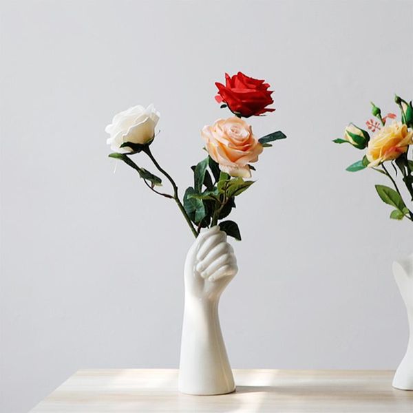 

vases faroot ins ceramic vase hand shape arm sculpture deskornament vintage flower pot funny home decor