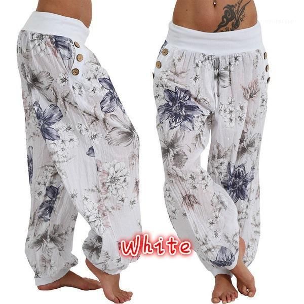 

women's pants & capris sweat women casual elastic waist korean black plus size clothing for 2021 wide leg harajuku l, Black;white