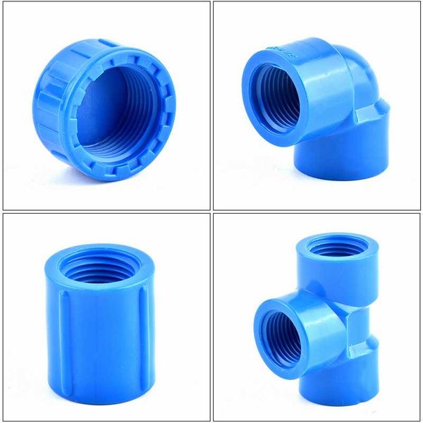 

watering equipments 1pc 1/2" 3/4" 1" female thread pvc pipe connector garden irrigation system water tube joint fittings aqua