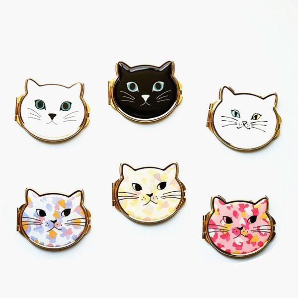 

cute cat cosmetic mirror portable compact mirrors souvenirs birthday gift1