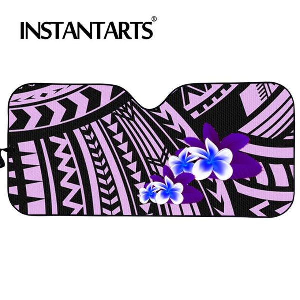 

car sunshade summer auto universal sun shade polynesian tribal flower prints on demand for windshield decoration